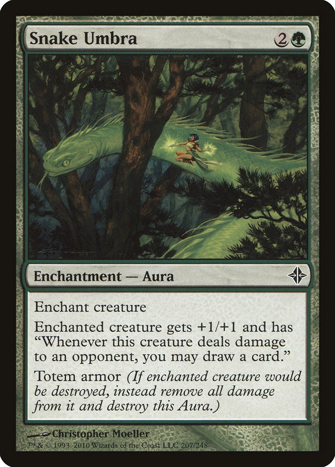 Magic the Gathering Card - Snake Umbra - MTG Circle