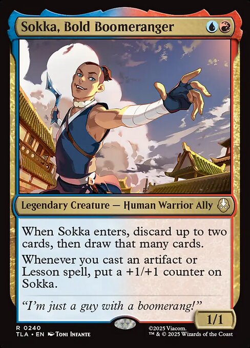 Magic the Gathering Card - Sokka, Bold Boomeranger - MTG Circle