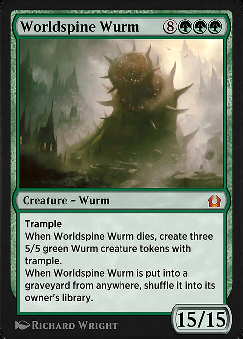 Magic the Gathering Card - Worldspine Wurm - MTG Circle