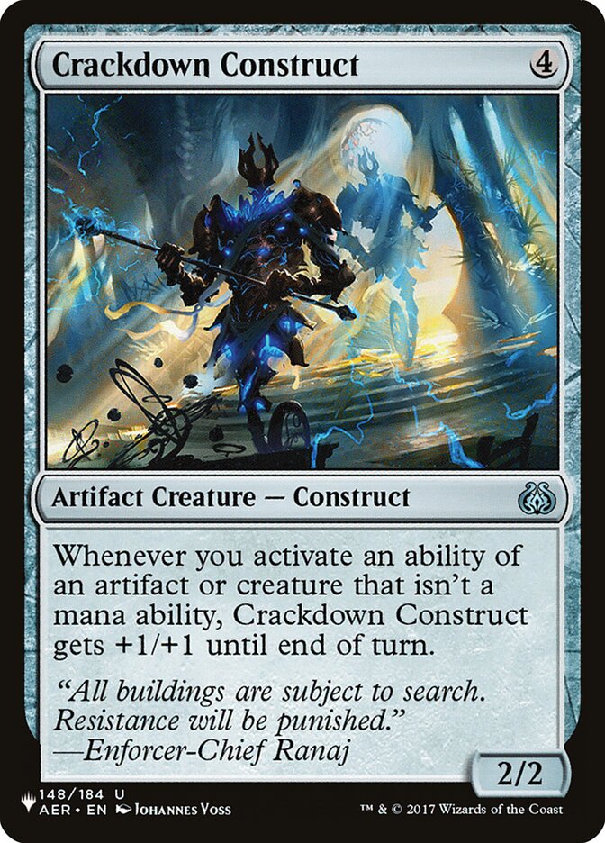 Magic the Gathering Card - Crackdown Construct - MTG Circle