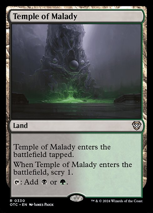 Magic the Gathering Card - Temple of Malady - MTG Circle