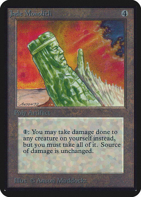 Magic the Gathering Card - Jade Monolith - MTG Circle
