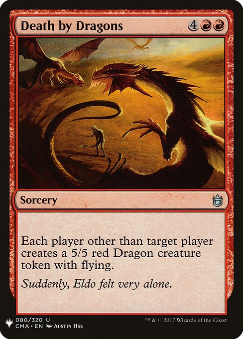 Magic the Gathering Card - Death by Dragons - MTG Circle
