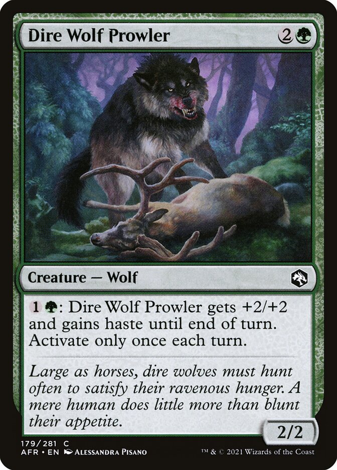 Magic the Gathering Card - Dire Wolf Prowler - MTG Circle