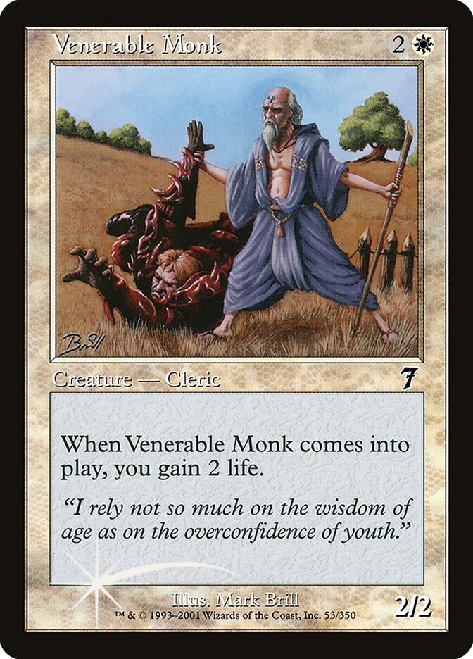 Magic the Gathering Card - Venerable Monk - MTG Circle