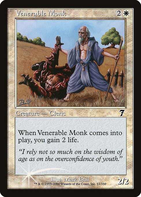 Magic the Gathering Card - Venerable Monk - MTG Circle