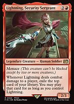 Magic the Gathering Card - Lightning, Security Sergeant - MTG Circle