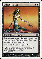 Magic the Gathering Card - Enfeeblement - MTG Circle