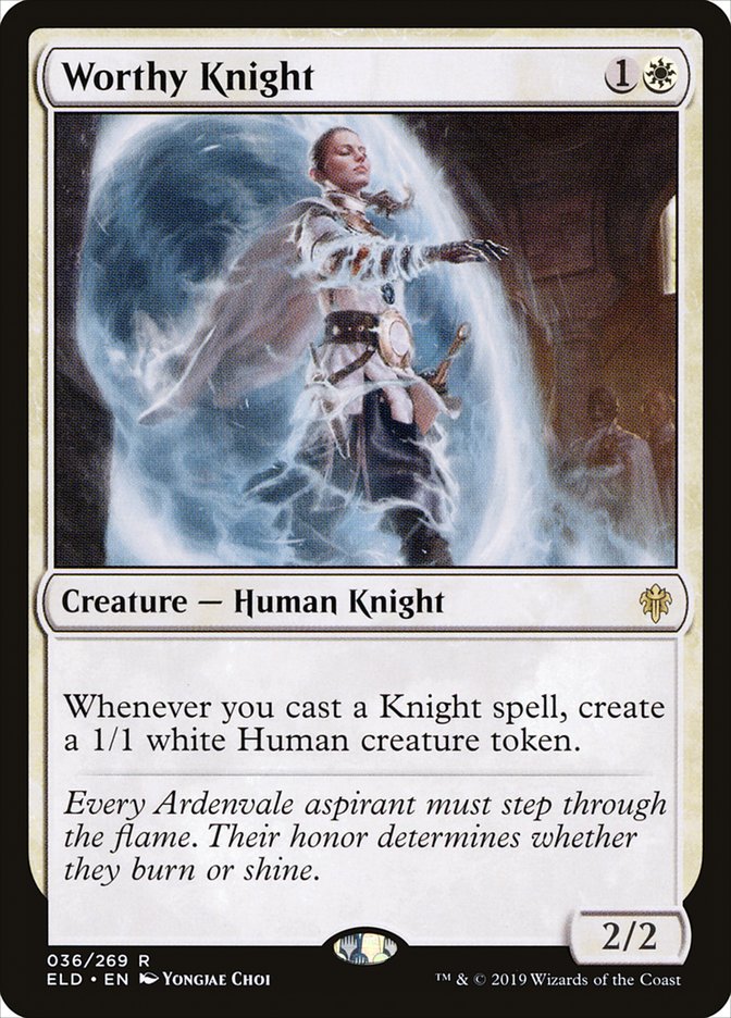 Magic the Gathering Card - Worthy Knight - MTG Circle