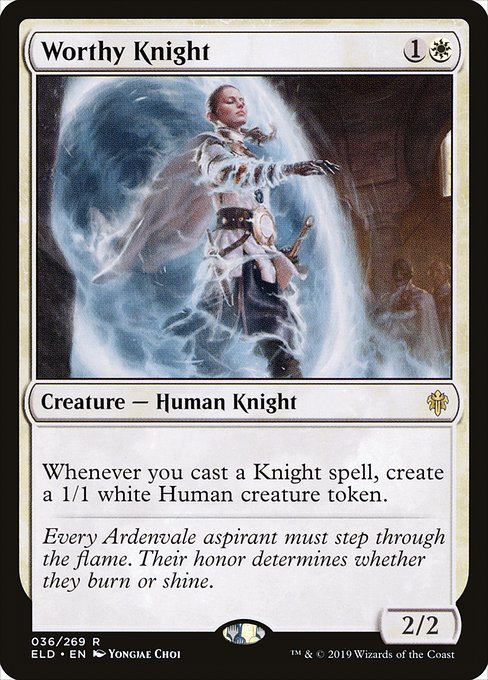 Magic the Gathering Card - Worthy Knight - MTG Circle