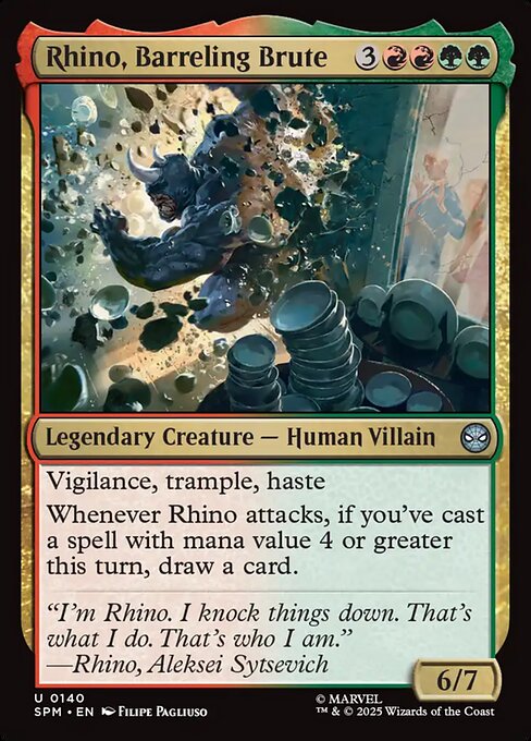 Magic the Gathering Card - Rhino, Barreling Brute - MTG Circle