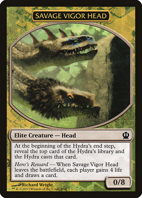 Magic the Gathering Card - Savage Vigor Head - MTG Circle