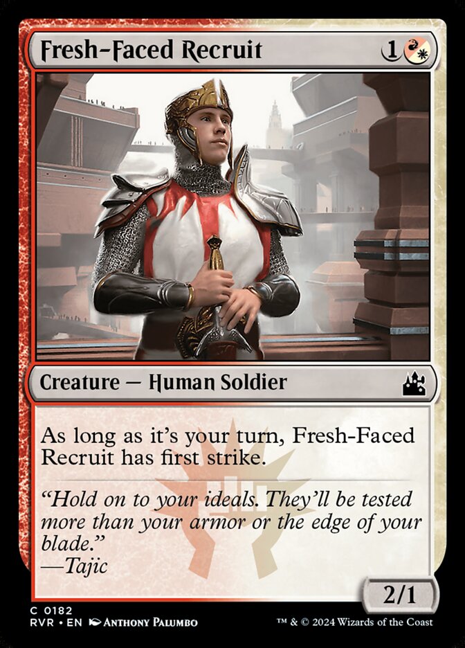 Magic the Gathering Card - Fresh-Faced Recruit - MTG Circle