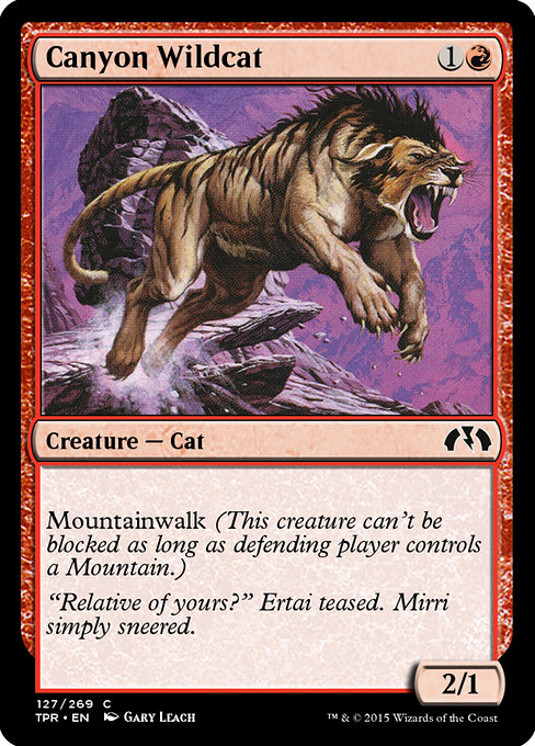 Magic the Gathering Card - Canyon Wildcat - MTG Circle