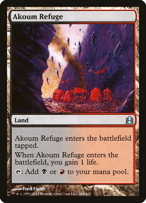 Magic the Gathering Card - Akoum Refuge - MTG Circle