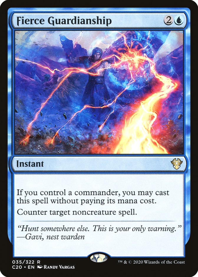 Magic the Gathering Card - Fierce Guardianship - MTG Circle