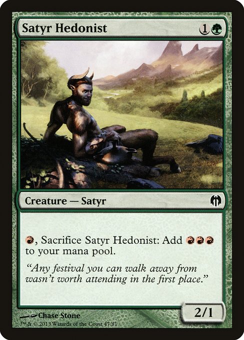 Magic the Gathering Card - Satyr Hedonist - MTG Circle