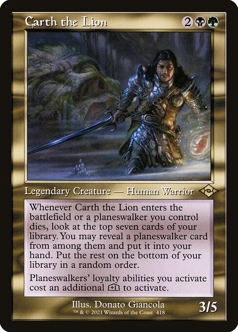 Magic the Gathering Card - Carth the Lion - MTG Circle