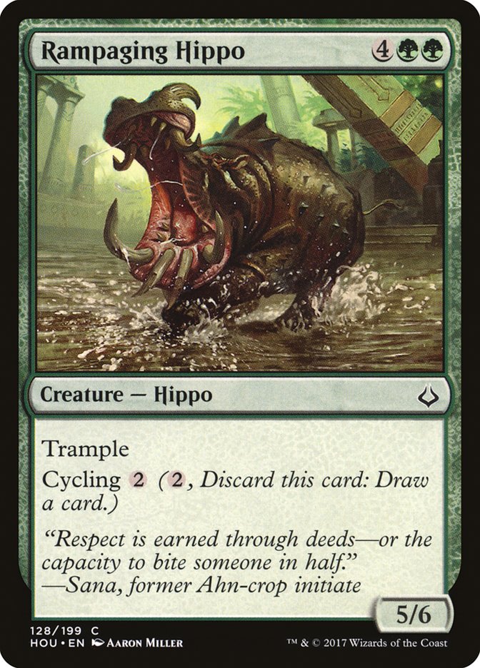 Magic the Gathering Card - Rampaging Hippo - MTG Circle