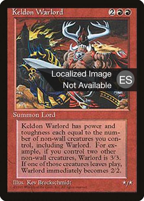 Magic the Gathering Card - Keldon Warlord - MTG Circle