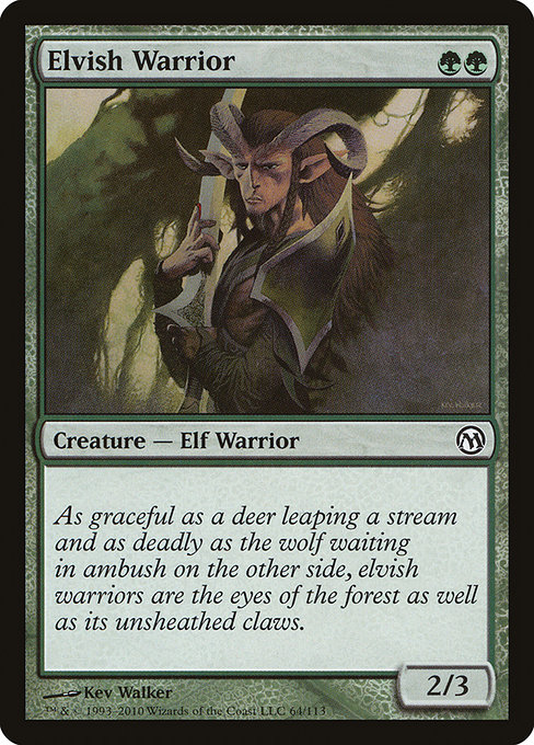 Magic the Gathering Card - Elvish Warrior - MTG Circle