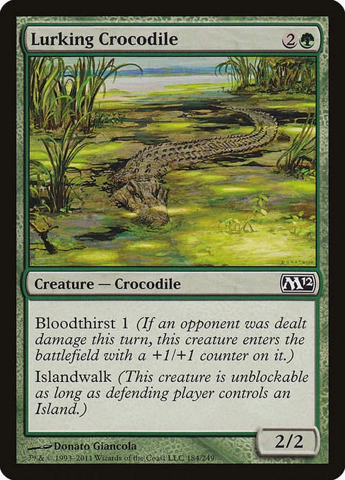 Magic the Gathering Card - Lurking Crocodile - MTG Circle