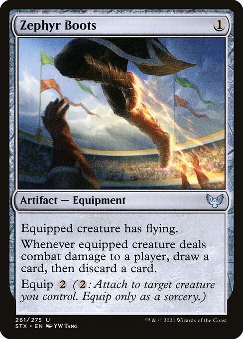 Magic the Gathering Card - Zephyr Boots - MTG Circle
