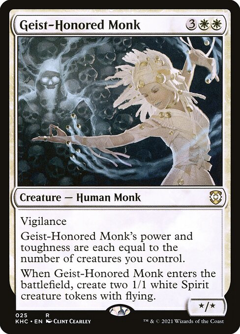 Magic the Gathering Card - Geist-Honored Monk - MTG Circle