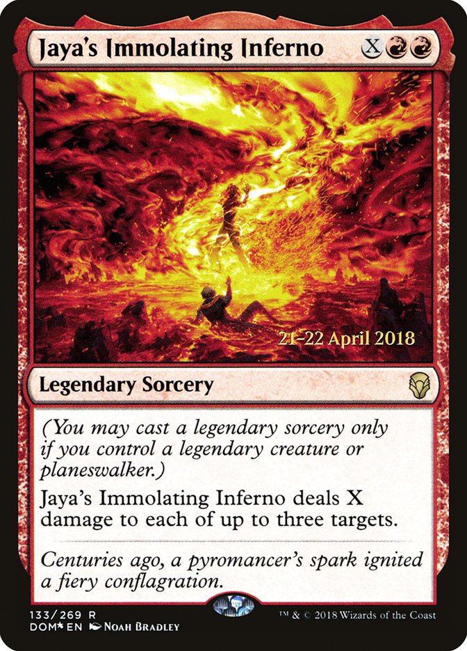 Magic the Gathering Card - Jaya's Immolating Inferno - MTG Circle