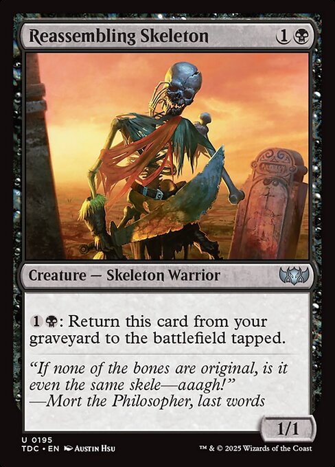 Magic the Gathering Card - Reassembling Skeleton - MTG Circle