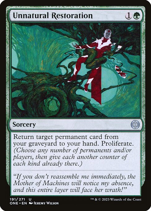Magic the Gathering Card - Unnatural Restoration - MTG Circle