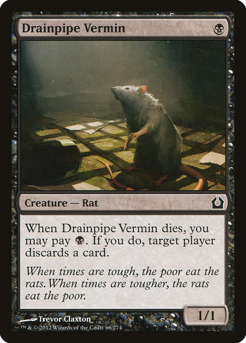 Magic the Gathering Card - Drainpipe Vermin - MTG Circle