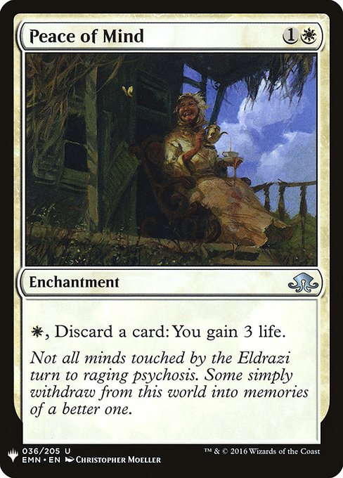 Magic the Gathering Card - Peace of Mind - MTG Circle