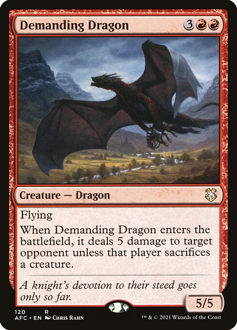 Magic the Gathering Card - Demanding Dragon - MTG Circle