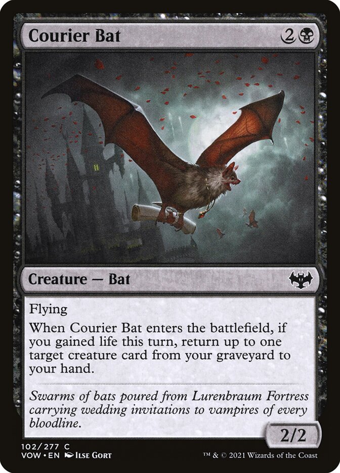 Magic the Gathering Card - Courier Bat - MTG Circle