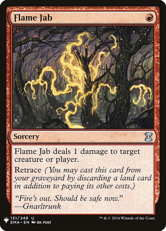 Magic the Gathering Card - Flame Jab - MTG Circle