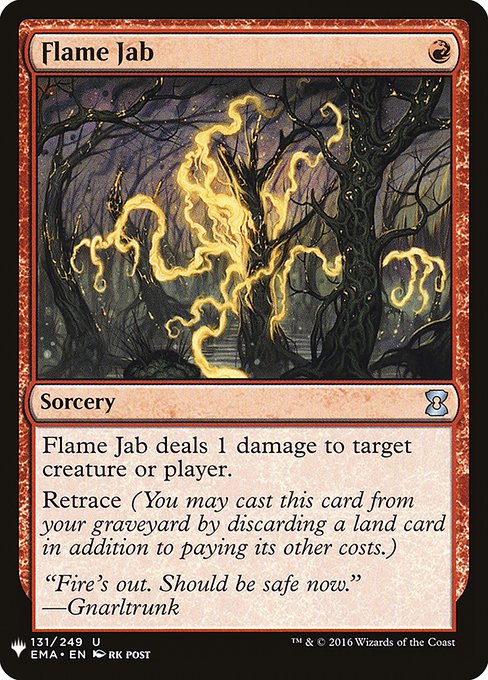 Magic the Gathering Card - Flame Jab - MTG Circle