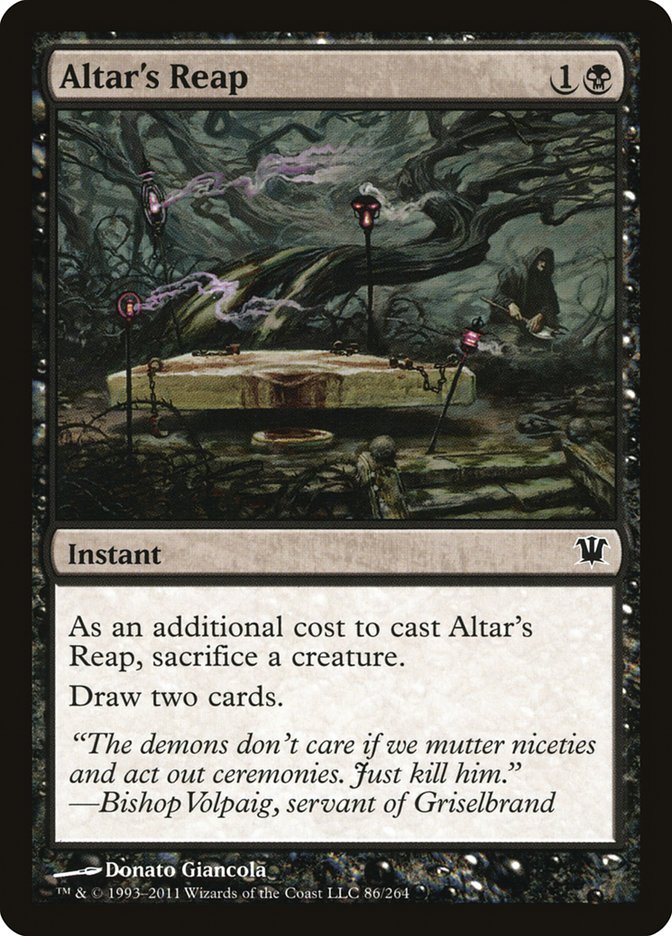Magic the Gathering Card - Altar's Reap - MTG Circle