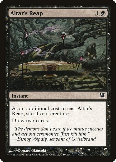 Magic the Gathering Card - Altar's Reap - MTG Circle