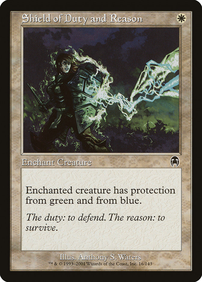 Magic the Gathering Card - Shield of Duty and Reason - MTG Circle
