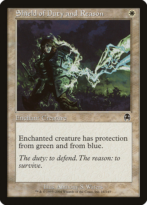 Magic the Gathering Card - Shield of Duty and Reason - MTG Circle