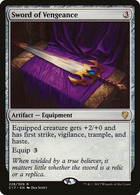 Magic the Gathering Card - Sword of Vengeance - MTG Circle