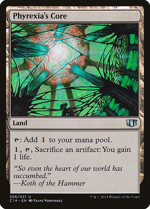 Magic the Gathering Card - Phyrexia's Core - MTG Circle
