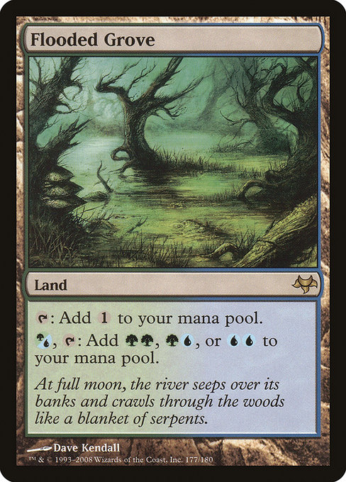 Magic the Gathering Card - Flooded Grove - MTG Circle