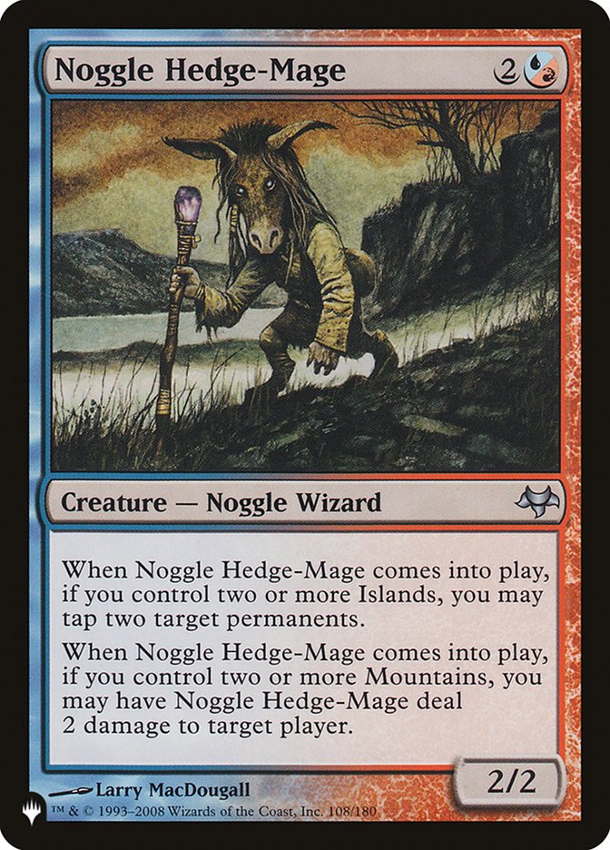 Magic the Gathering Card - Noggle Hedge-Mage - MTG Circle