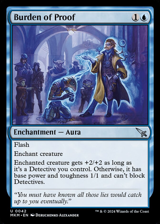 Magic the Gathering Card - Burden of Proof - MTG Circle