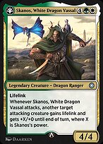 Magic the Gathering Card - Skanos, White Dragon Vassal - MTG Circle