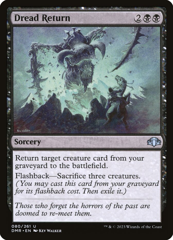 Magic the Gathering Card - Dread Return - MTG Circle