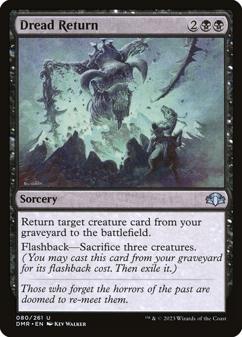 Magic the Gathering Card - Dread Return - MTG Circle