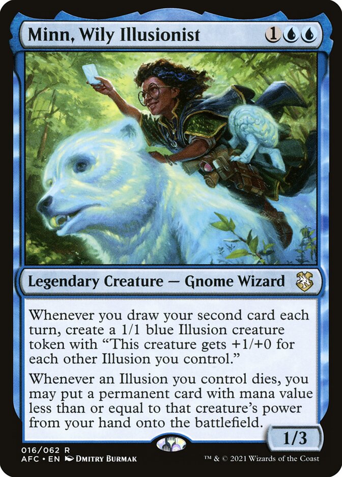 Magic the Gathering Card - Minn, Wily Illusionist - MTG Circle